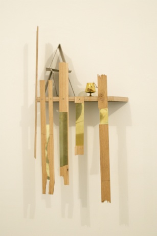 ace of shades (blue hour), 2006|Holz, Messing, Pappe, Glas|87 x 34 x 18 cm